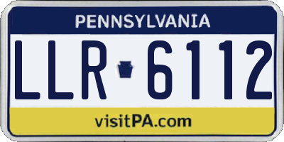 PA license plate LLR6112