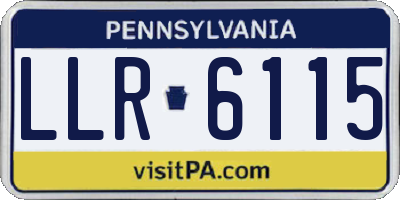 PA license plate LLR6115