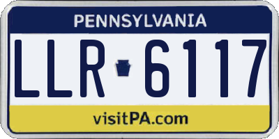 PA license plate LLR6117