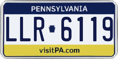PA license plate LLR6119