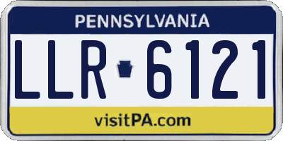 PA license plate LLR6121
