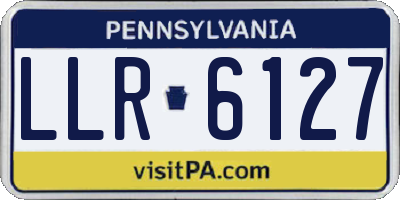 PA license plate LLR6127