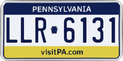 PA license plate LLR6131