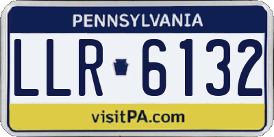 PA license plate LLR6132