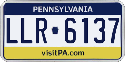 PA license plate LLR6137