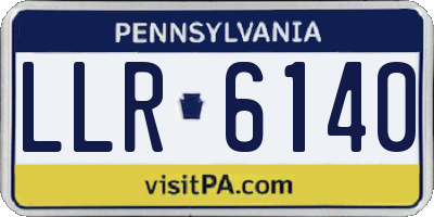 PA license plate LLR6140