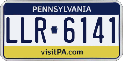 PA license plate LLR6141