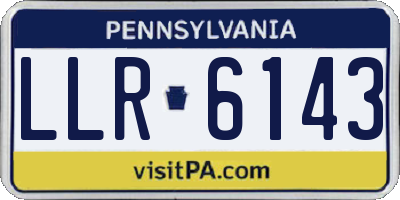 PA license plate LLR6143