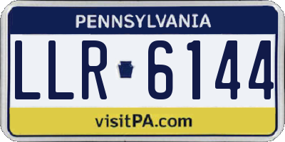 PA license plate LLR6144