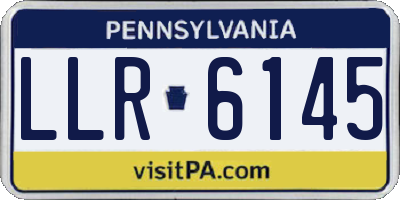 PA license plate LLR6145