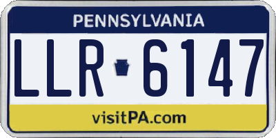 PA license plate LLR6147