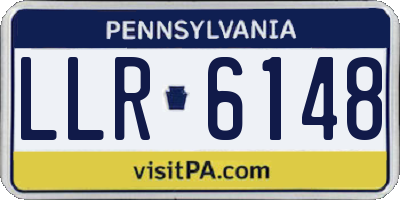PA license plate LLR6148
