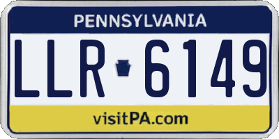 PA license plate LLR6149