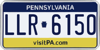 PA license plate LLR6150