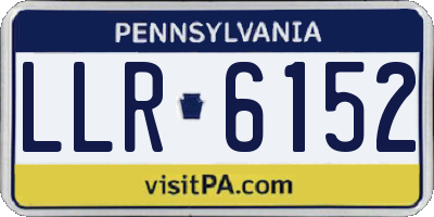 PA license plate LLR6152