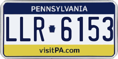 PA license plate LLR6153