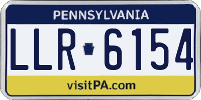 PA license plate LLR6154