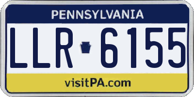 PA license plate LLR6155