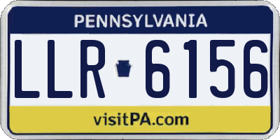 PA license plate LLR6156