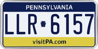 PA license plate LLR6157