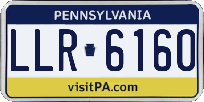 PA license plate LLR6160