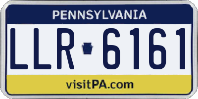 PA license plate LLR6161