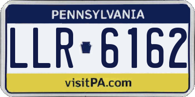 PA license plate LLR6162
