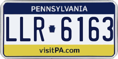 PA license plate LLR6163