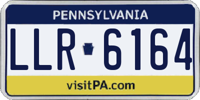 PA license plate LLR6164