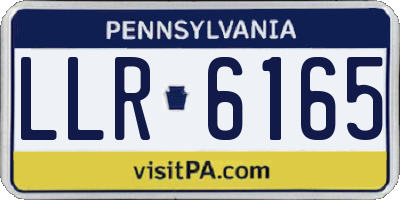 PA license plate LLR6165