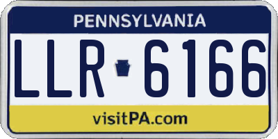 PA license plate LLR6166