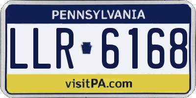PA license plate LLR6168