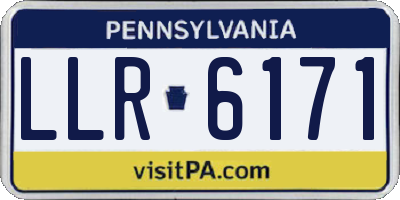 PA license plate LLR6171