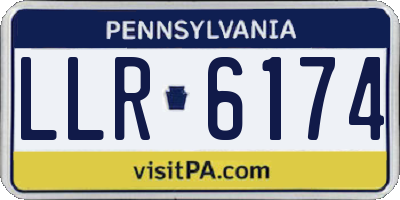 PA license plate LLR6174