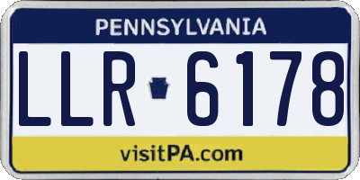PA license plate LLR6178