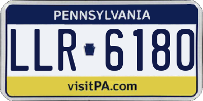PA license plate LLR6180