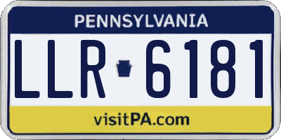 PA license plate LLR6181