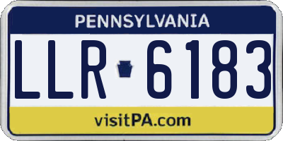 PA license plate LLR6183