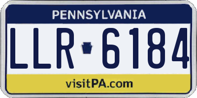 PA license plate LLR6184