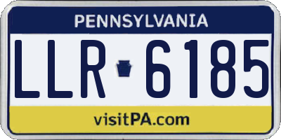 PA license plate LLR6185