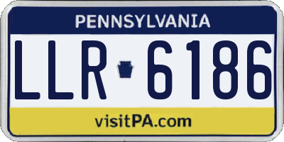 PA license plate LLR6186