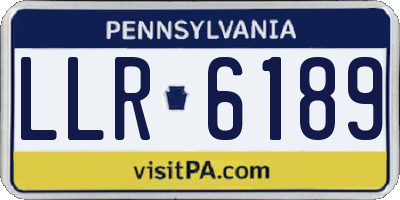 PA license plate LLR6189