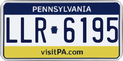 PA license plate LLR6195
