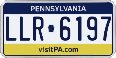 PA license plate LLR6197