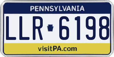 PA license plate LLR6198