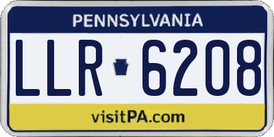 PA license plate LLR6208