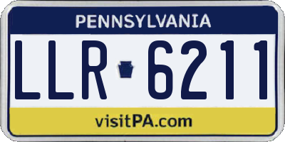PA license plate LLR6211