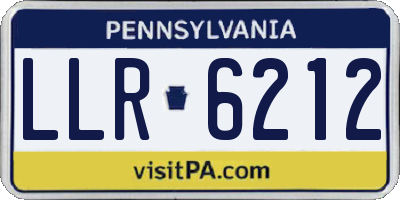 PA license plate LLR6212
