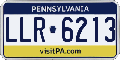 PA license plate LLR6213