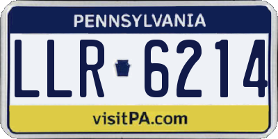 PA license plate LLR6214